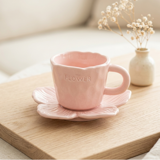 Porcelain Mug & Saucer